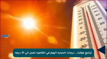 تراجع مؤقت.. درجات الحرارة اليوم في القاهرة تصل إلى 37 درجة